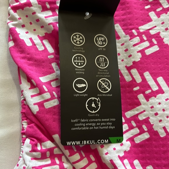 Ibkul Kimberly Print Long Sleeve Polo Quarter Zip in Pink/White Houndstooth - Picture 8 of 12